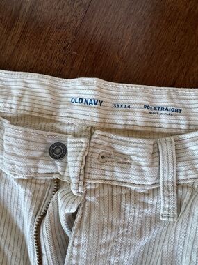 Old Navy Men’s Cream Corduroy Carpenter Pants